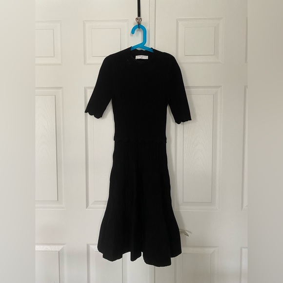 Sandro Ange Scalloped A-line knit dress - Picture 6 of 7